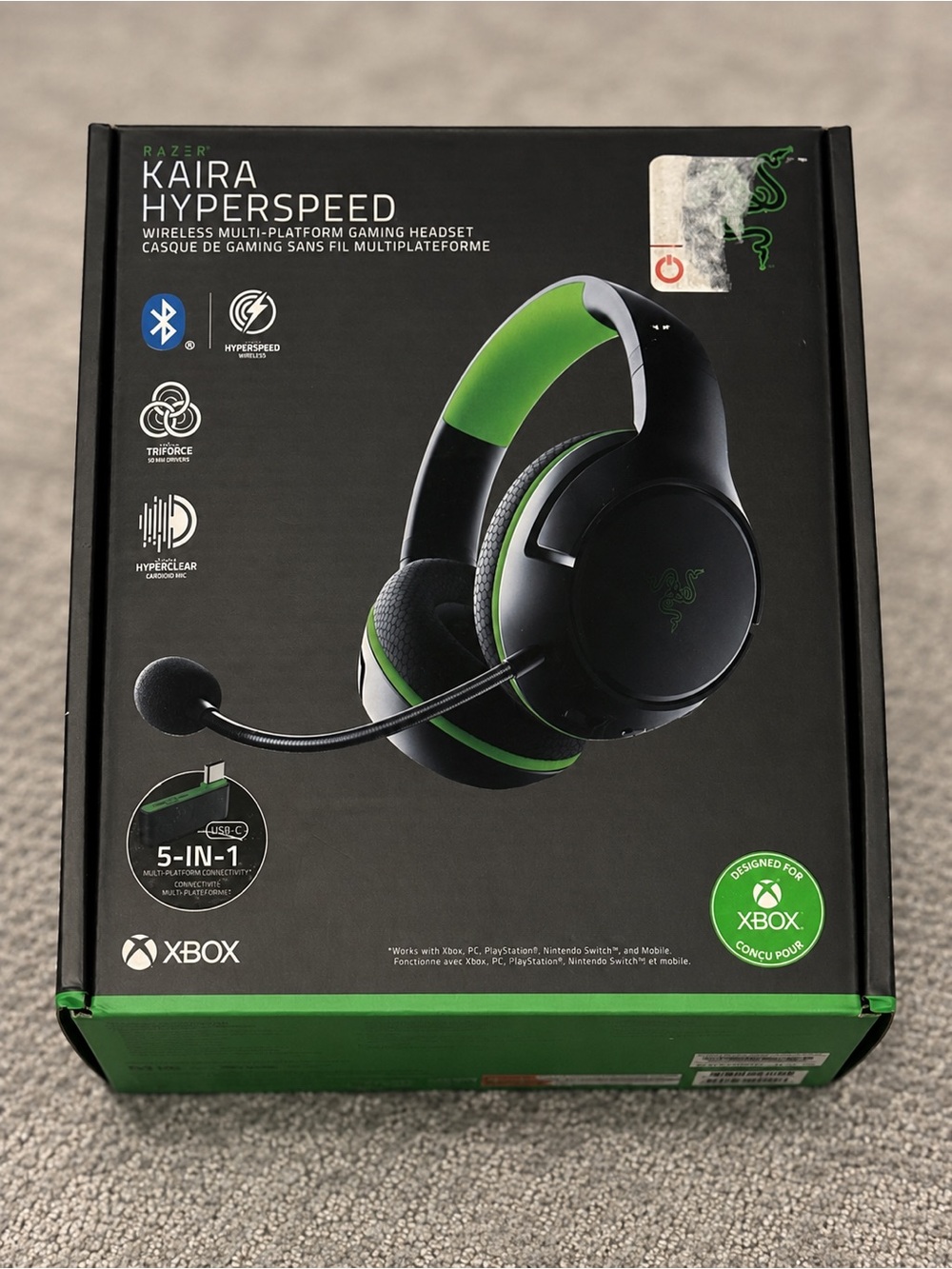 NEW Sealed Razer Kaira HyperSpeed Wireless Xbox Gaming Headset NIB